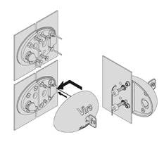 Dimensions et schéma du Vanlock Viro serrure de sécurité anti-effraction pour les portes des véhicules utilitaires