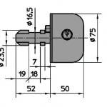 Demi bille de rechange 4221 500 pour sabot Viro Demi bille 4221