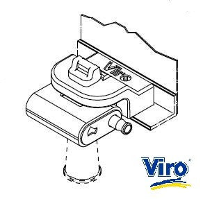 Porte cadenas viro 696 pour la securisation des rideaux metalliques et porte de garage