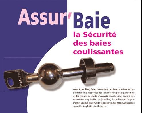 Assur-baie, Antivol pour fenêtres et baies coulissantes TEINTE chromé mat